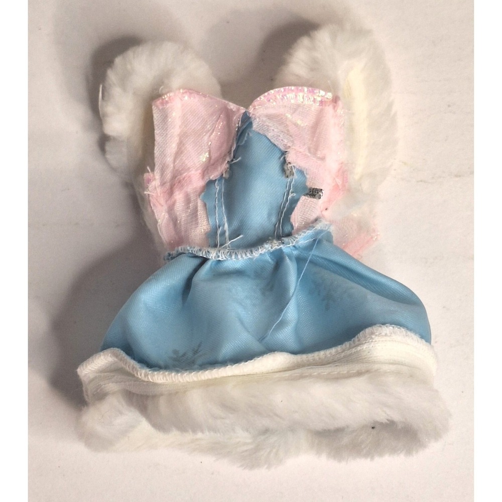 Blue Pink Snowflake Doll Dress White Faux Fur Trim Barbie 90s skate star - Picture 8 of 9